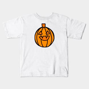 Cute Spooky Halloween Jack O Lantern Doodle, made by EndlessEmporium Kids T-Shirt